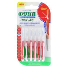 GUM TRAV-LER 0,8mm Kerze rot Interdental+6Kappen (PZN 09714445)