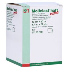 MOLLELAST haft Binden latexfrei 12 cmx20 m weiß (PZN 09886198)