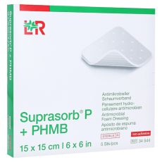 SUPRASORB P+PHMB Schaumverband 15x15 cm (PZN 11596823)