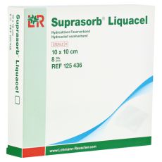 SUPRASORB Liquacel hydroakt.Faserverb.10x10 cm (PZN 08561904)