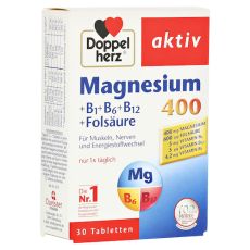 Doppelherz aktiv Magnesium 400 mg + B1 + B6 + B12 + Folsäure (PZN 04494507)