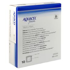 AQUACEL Foam adhäsiv 10x10 cm Verband (PZN 09508533)