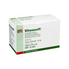 VLIWASOFT Vlieskompressen 7,5x7,5 cm steril 4l. (PZN 06325571)