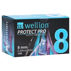 WELLION PROTECT PRO Safety Pen-Needles 30 G 8 mm (PZN 11694141)