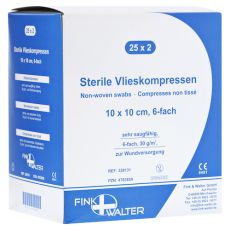 VLIESKOMPRESSEN 10x10 cm steril 6fach (PZN 04793859)