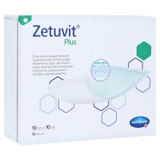 ZETUVIT Plus extrastarke Saugkompr.steril 10x10 cm (PZN 07558337)