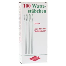 WATTESTÄBCHEN Holz 15 cm m.Wattebausch (PZN 03146709)