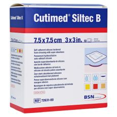 CUTIMED Siltec B Schaumverb.7,5x7,5 cm m.Haftr. (PZN 11184204)