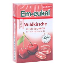 EM EUKAL Bonbons Wildkirsche zuckerfrei Box (PZN 15877677)