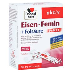 Doppelherz aktiv Eisen-Femin Direct mit Vitamin C + B6 + B12 + Folsäure (PZN 01446577)