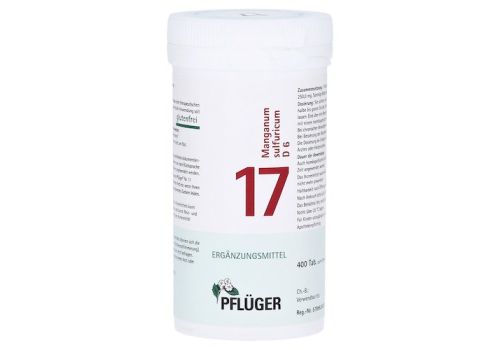 BIOCHEMIE Pflüger 17 Manganum sulfuricum D 6 Tabl. – PZN 06322377 (PZN 06322377)