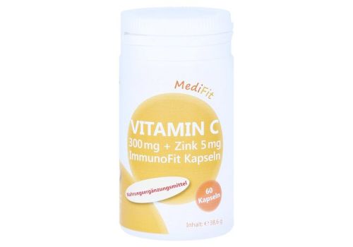 VITAMIN C 300 mg+Zink 5 mg ImmunoFit Kapseln – PZN 11668422 (PZN 11668422)