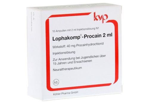 LOPHAKOMP Procain 2 ml Injektionslösung – PZN 00123926 (PZN 00123926)