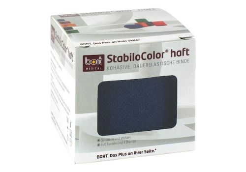 BORT StabiloColor haft Binde 6 cm blau – PZN 08829353 (PZN 08829353)