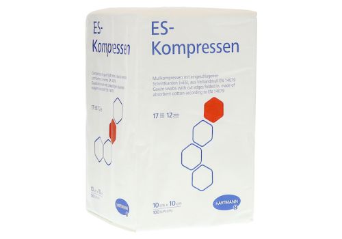 ES-KOMPRESSEN unsteril 10x10 cm 12fach – PZN 01447246 (PZN 01447246)