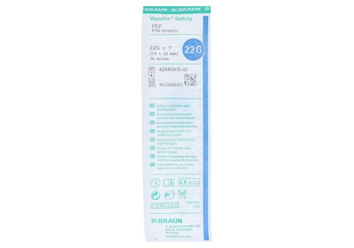 Vasofix Safety Kanüle 22 G 0,9x25 mm blau – PZN 00198120 (PZN 00198120)