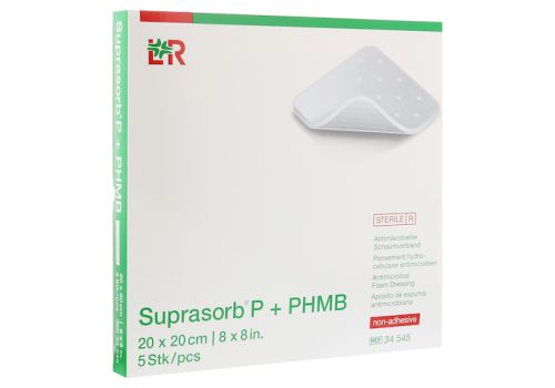 SUPRASORB P+PHMB Schaumverband 20x20 cm – PZN 11596846 (PZN 11596846)