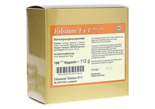 FOLSÄURE 1X1 pro Tag Kapseln – PZN 07507274 (PZN 07507274)