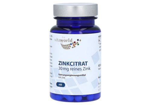 ZINKCITRAT 30 mg Kapseln – PZN 11050478 (PZN 11050478)