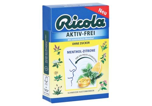 RICOLA AKTIV-FREI o.Z.Menthol-Zitrone Bonbons – PZN 16623039 (PZN 16623039)