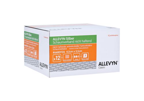 ALLEVYN Silber Schaumverb.4,5x5,5 cm nicht haft. – PZN 09686708 (PZN 09686708)