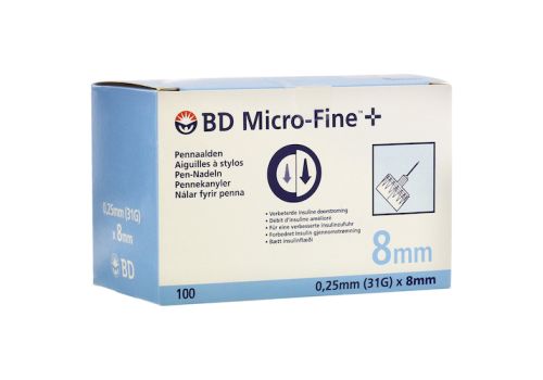 BD MICRO-FINE+ Pen-Nadeln 0,25x8 mm – PZN 10824802 (PZN 10824802)