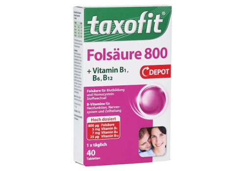 Taxofit Folsäure 800 Depot Tabletten – PZN 12550705 (PZN 12550705)