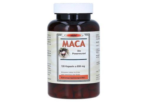 MACA Kapseln 850mg Macawurzelpulver aus ökologischem Anbau – PZN 06465993 (PZN 06465993)