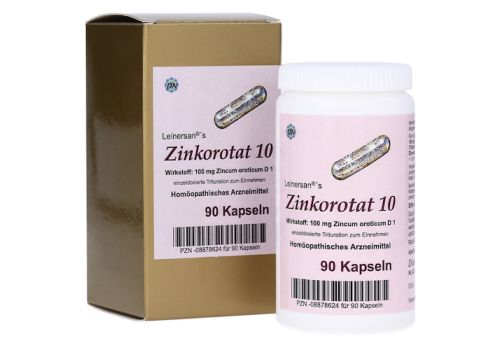 ZINKOROTAT 10 Leinersan Kapseln – PZN 08878624 (PZN 08878624)