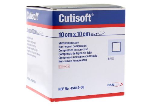 CUTISOFT Vlieskompressen 10x10 cm steril – PZN 04894891 (PZN 04894891)