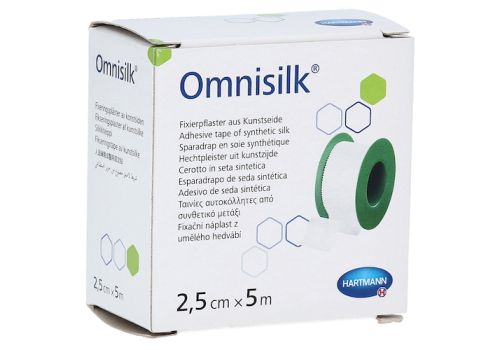 OMNISILK Fixierpflaster Kunstseide 2,5 cmx5 m – PZN 11163544 (PZN 11163544)