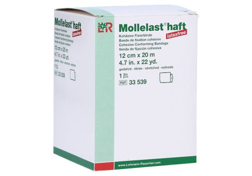 MOLLELAST haft Binden latexfrei 12 cmx20 m weiß – PZN 09886198 (PZN 09886198)