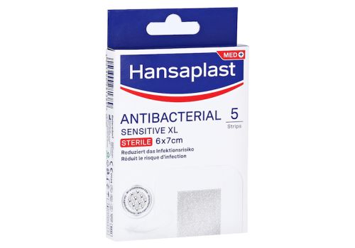 HANSAPLAST Sensitive Wundverband antibakt.6x7 cm – PZN 16760055 (PZN 16760055)