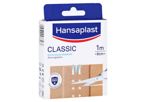 HANSAPLAST Classic Pflaster 8cm x1 m – PZN 16739718 (PZN 16739718)