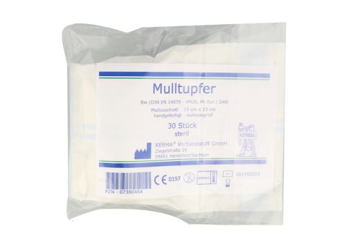 MULLTUPFER 15x15 cm walnussgroß steril – PZN 07380454 (PZN 07380454)