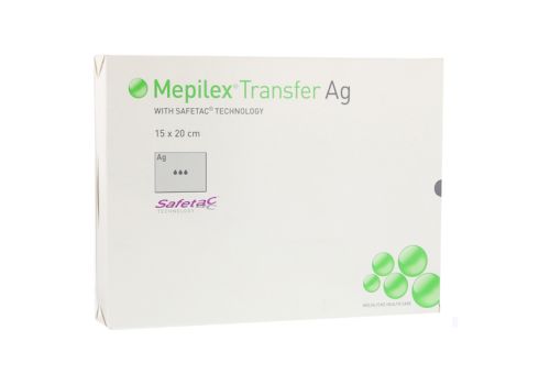 MEPILEX Transfer Ag Schaumverband 15x20 cm steril – PZN 09542814 (PZN 09542814)