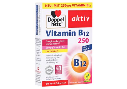 DOPPELHERZ Vitamin B12 250 aktiv Tabletten – PZN 16781028 (PZN 16781028)