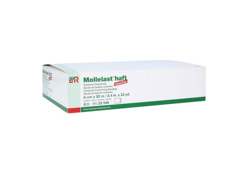 MOLLELAST haft Binden latexfrei 6 cmx20 m weiß – PZN 09885939 (PZN 09885939)