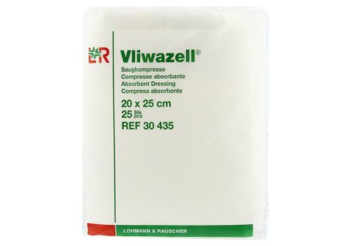 VLIWAZELL Saugkompressen unsteril 20x25 cm – PZN 05855597 (PZN 05855597)