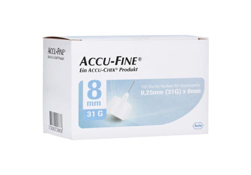 ACCU FINE sterile Nadeln f.Insulinpens 8 mm 31 G – PZN 12772558 (PZN 12772558)