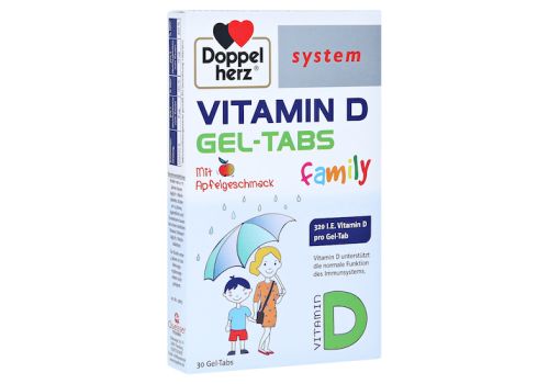 DOPPELHERZ Vitamin D Gel-Tabs family system – PZN 16661643 (PZN 16661643)