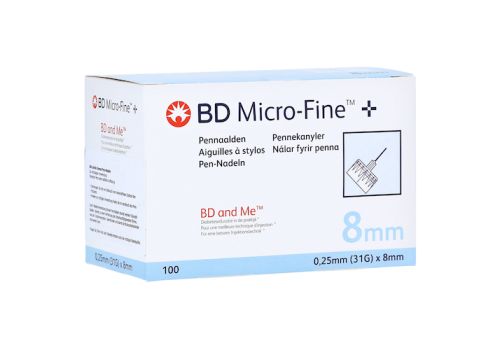 BD MICRO-FINE+ 8 Pen-Nadeln 0,25x8 mm – PZN 06941904 (PZN 06941904)