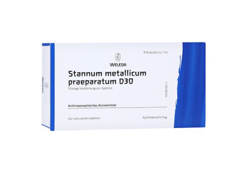 STANNUM METALLICUM praeparatum D 30 Ampullen – PZN 01626552 (PZN 01626552)