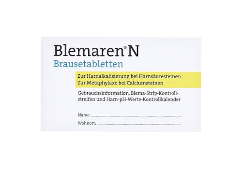 BLEMAREN N Kontrollkalender Teststreifen – PZN 06629644 (PZN 06629644)