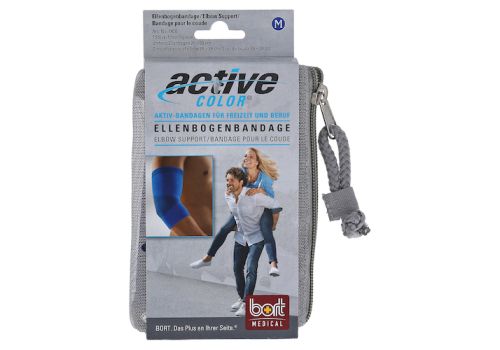 BORT ActiveColor Ellenbogenbandage M blau – PZN 06914451 (PZN 06914451)