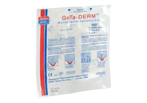 GOTA-DERM thin hydrokoll.Wundpfl.steril 15x15 cm – PZN 00166545 (PZN 00166545)