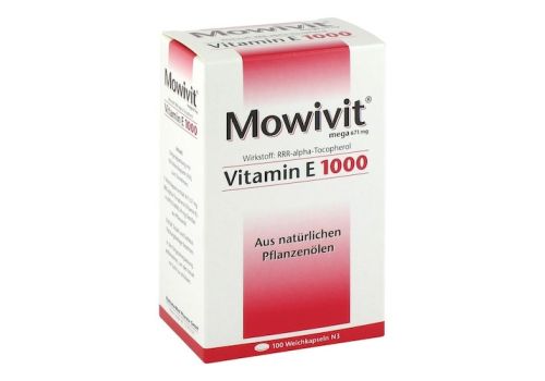 MOWIVIT Vitamin E 1000 Kapseln – PZN 00836916 (PZN 00836916)