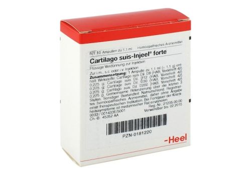 CARTILAGO suis Injeel forte Ampullen – PZN 00181220 (PZN 00181220)