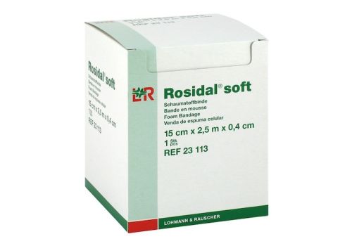 ROSIDAL Soft Binde 15x0,4 cmx2,5 m – PZN 00886883 (PZN 00886883)