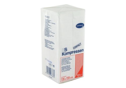 ES-KOMPRESSEN unsteril 7,5x7,5 cm 12fach – PZN 01447200 (PZN 01447200)